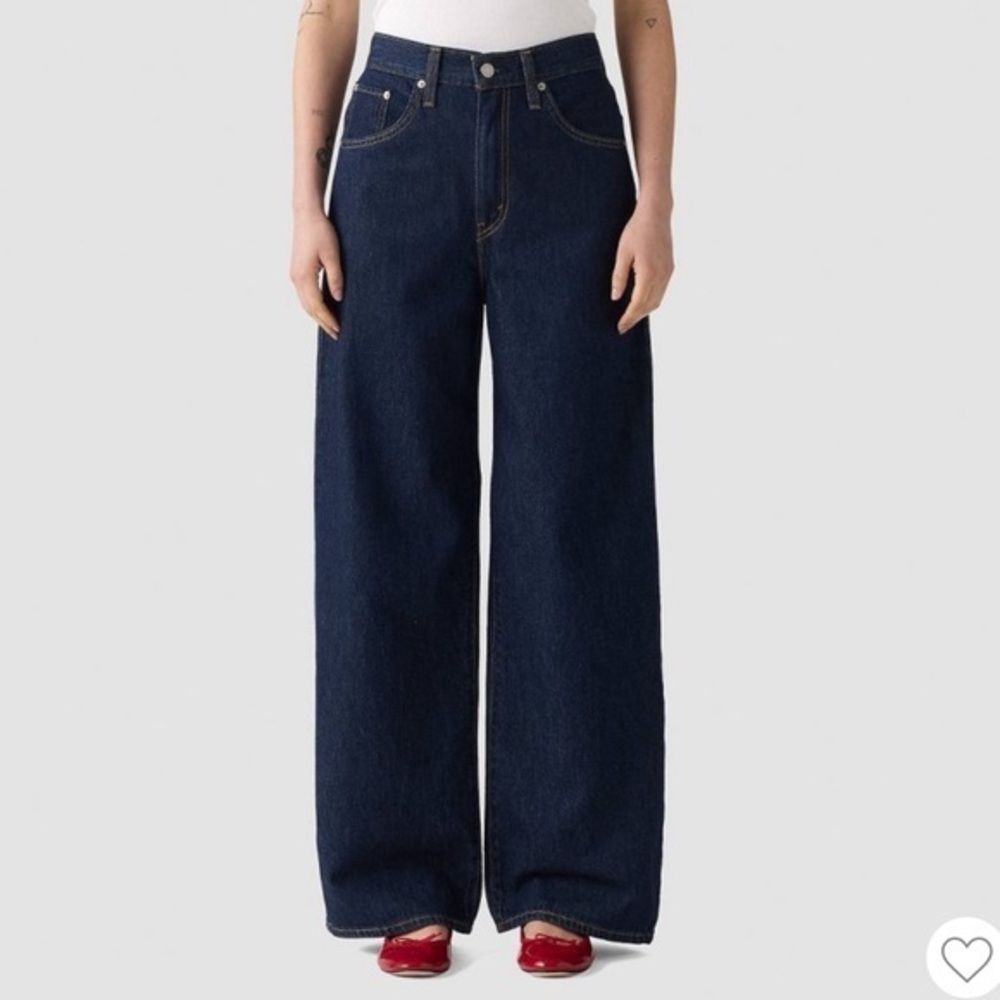 NWT Levi's High Rise Cinch Baggy Jeans Reign Of The Rinse 26